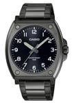 Casio MTP-E730B-1AV Black Ion Plated Stainless Steel Luminous Hands Mens Watch