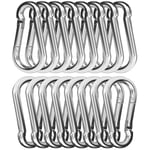 30 PièCes 4 Pouces Heavy Duty Spring Snap Hook Mousqueton, M8 3/8 Pouces Snap Spring Mousqueton Clip pour Swing Hamac Gym Outdoor