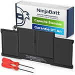 NinjaBatt Batterie A1466 pour Apple MacBook Air 13″ (mi-2012, mi-2013, début 2014, début 2015,2017) A1369 (Version Fin 2010, mi-2011) A1496 A1405 A1377 [7200mAh/55Wh/7.6V]