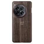 Original OnePlus 12 Deksel Walnut Texture Bumper - Brun