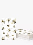 Caroline Gardner Lux Foil Bee Note Cards, White/Multi, Pack of 10