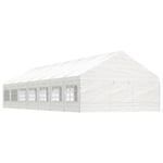 vidaXL Paviljong med tak vit 15,61x5,88x3,75 m polyeten Vit