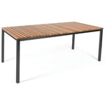 Häringe matbord svart/teak 170x85 cm