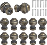 12 Pièces Mini Boutons de Meuble Vintage Poignées de Porte Bronze Boutons de Tiroir Mini Poignée à Tête Ronde en Métal pour Boîte à Bijoux Boutons de Porte pour Tiroirs Armoires Placard