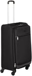 Amazon Basics Valise Souple Extensible avec 4 Roulettes Pivotantes, 79 cm (Roues Incluses), Noir