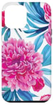 Coque pour iPhone 12 Pro Max Pink Peony Floral Pattern Botanical Design for Flower Lovers