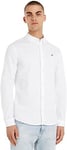 Tommy Jeans Homme Tjm Slim Stretch Oxford Shirt Dm0dm09594 Chemises À Manches Longues Hauts Tissés, Blanc (White), L EU