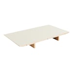 HAY - CPH30 2.0 Extendable Leaf L50 X W90 Off-White Linoleum Tabletop Lacquered Edge Lacquered Oak Crossbar - Lasting av plater - Ronan & Erwan Bouroullec - Hvit