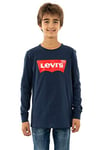 Levi's Boys Lvb L/S Batwing Tee Longsleeve T-Shirt, Blue, 16 Years UK