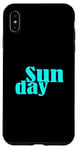 Coque pour iPhone XS Max Graphique de couleur turquoise Turquoise Sunday