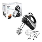 5 Speed Electric Hand Mixer Cake Dough Food Egg Beater Whisker 300W Black