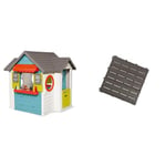 Smoby - Maison Chef House - Cabane de Jardin Enfant Dès 2 Ans- Cuisine et Marchande & Set De 6 Dalles (45x45 cm par pièce) - Accessoire de Maison Smoby - Créer Un Plancher - Clipsage Rapide