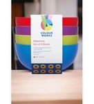 Colourworks Set of Four 15cm Melamine Bowls Ideal For Parties Picnics Everyday. 