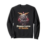 Peace Love Souls Demon Goat Pentagram Satanic Cute Baphomet Sweatshirt