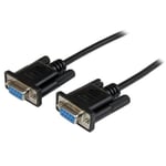 StarTech 1m Black DB9 RS232 Serial Null Modem Cable F/F - DB9 Female to Female - 9 pin RS232 Null Modem Cable - 1 meter  Black - null modem-kabel -