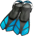 CRESSI Fins Bonete Translucent XL Palmes Courtes Ajustables Unisex-Adult, Azur Translucide