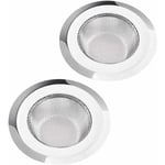 2 Pcs Filtre évier Cuisine, Filtre à évier en Acier Inoxydable, Filtre en métal Bain lavabo Filtre pour Salle de Bain Cuisine 11.3cm /4.45' de