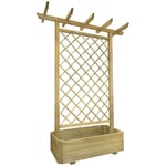 Maison Chic - Jardinière Bac a Fleur pergola 162 x 56 x 204 cm Bois 32932