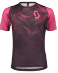 Scott Trail 20 S/S Shirt JR Dark Purple/Carmine Pink (116 116)