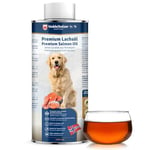 Veddelholzer Huile de Saumon pour Chiens 1 Litre dans Une boîte en Fer Blanc Recyclable Soin idéal du Pelage Bon pour Les os & Le système immunitaire avec acides Gras oméga3 & Vitamine E