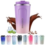 EACHPT Travel Mug, 510ml Coffee Travel Mug with Leakproof Lid,Stainless Steel Thermal Cups for Hot Drinks,Reusable Vacuum Insulated Coffee Cups, Travel Coffee Mug for Hot Cold Drinks/Tea