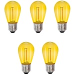 5-pack Deco Bulb LED-ljuskälla E27 12V Gul 30lm