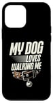 Coque pour iPhone 12 mini Mon chien adore me promener avec moi Walk Dogs Walker Dogs Pet Puppy