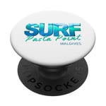 Design de vacances de surf à Surf Pasta Point aux Maldives PopSockets PopGrip Adhésif