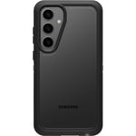 OtterBox Coque Transparente pour Samsung Galaxy S24+ Defender Series XT – Côté Sombre (Transparent/Noir), sans écran, Robuste, Attache Cordon de Serrage