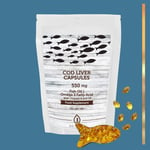 Cod Liver Oil 550mg Omega 3 Fish Oil Capsules - 30