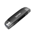 Lexar Lecteur de carte 2 en 1 Lecteur de carte Touriste haute vitesse Lecteur de fente pour carte USB-A/C USB 3.2 Gen1 pour carte SD Lecteur de carte Micro SD - Type Card Reader