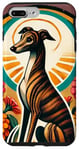 Coque pour iPhone 7 Plus/8 Plus Illustration Art Nouveau Brindle Greyhound