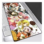 ITBT Magical Girl 800x300mm Anime Mouse Pad, Keyboard Mouse Mats, Extended XXL Large Professional Gaming Mouse Mat with 3mm-Thick Rubber Base, for Computer PC,D