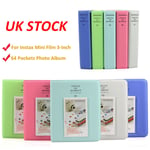 For Fujifilm Instax Mini 7s 8 9 70 90 Camera Film 3-inch Photo Album 64 Pockets