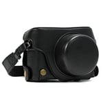 MegaGear Etui souple en Cuir pour, Housse pour Panasonic LUMIX LX100, DMC-LX100 Camera (Noir)