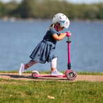 Micro Mini Foldable Pink Scooter with Small Unicorn Helmet and Pink Bell (2+ Yea