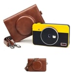 Adjustable Strap Storage Bag Leather Photography Pouch for Kodak Mini Shot 2