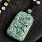 Green Burma Natural A Jade jadeite Pendant Dragon Necklace