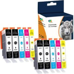 OGOUGUAN (Pack de 10) Cartouche d'encre 364XL Compatible pour HP 364 364-XL pour HP Photosmart 5510 5520 5522 5520 6520 B8550 C5388 7510 7520 5524 6510 5515, HP Officejet 4620, HP Deskjet 3070A