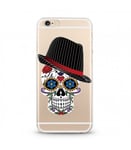 Coque Iphone 7 Iphone 8 Mort Hipster Calavera Mexicaine Chapeau transparente