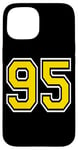 iPhone 15 Number 95 in Yellow White Black Case