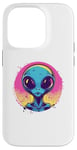 Coque pour iPhone 14 Pro Alien Pop Art Extraterrestre Visage