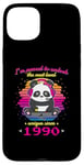 Coque pour iPhone 15 Plus Né en 1990 Anniversaire Fun Panda Gaming Unlock The Next Level