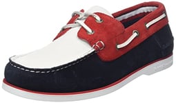 Tommy Hilfiger Chaussures Bateau Homme TH Boat Shoe Core Rwb Suede Daim, Multicolore (Red/White/Blue), 40 EU