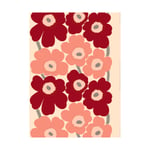 Marimekko Unikko tyg Dark cherry-rosa