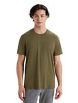 Icebreaker T-Shirt en Tencel Lyocell Coton pour Hommes - pour L'Aventure, la Gym et l'Entraînement - Loden, M