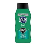 Zest Mens 2-in-1 Body Wash - Body Wash for Men - Cleanses Hair and Body - Refreshing Scent - Hydrating Body Soap - Ideal for All Skin Types - 532 ml