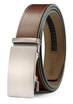 CHAOREN Ceinture Homme, Ceinture Homme Cuir avec Boucle à Cliquet Automatique, Ceinture de 35mm de Large, avec Boîte Cadeau, Ceintures Homme Ajustable et Découpée