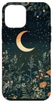 iPhone 12 mini Night Forest Dark Cottagecore Crescent Moon Botanical Case