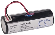 Batteri till 1/UR18500L för Wella, 3.7V, 1400 mAh
